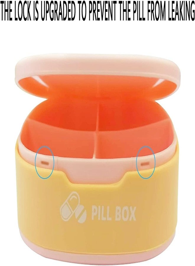 Hidak Pill Case Portable Pill Box Organizer with 4 Compartments for Pocket or Purse, Daily Pill Container Weekly Pill Organizer for Outdoor Camping Traveling (Multi Color) - Image 4